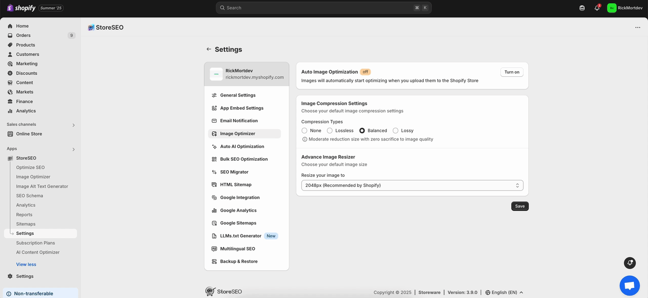 StoreSEO AI Image Optimizer