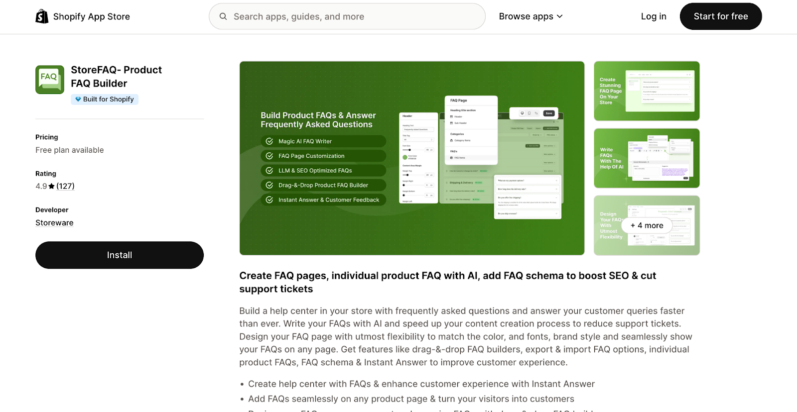 StoreFAQ - Shopify FAQ Builder