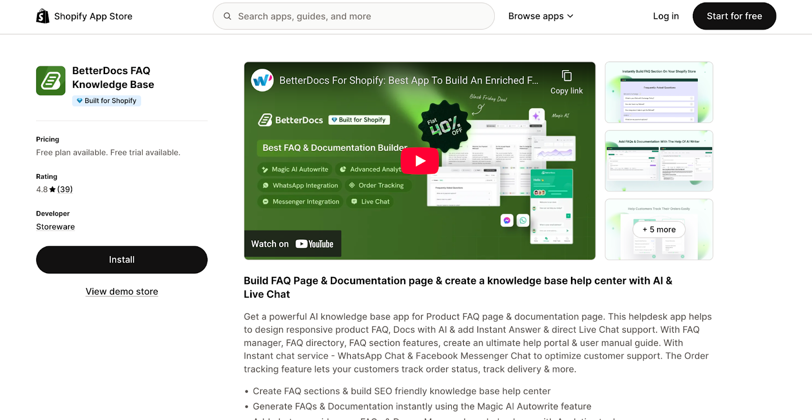 BetterDocs for Shopify